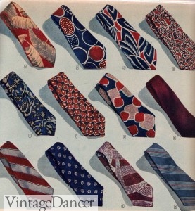 1940s men's ties, neckties