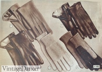 Leather dress gloves