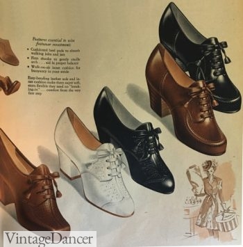 1944 oxfords for working women to day to day shoes