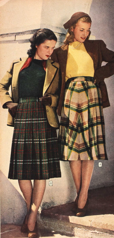 1940s Skirt History: A-Line Classics to Summer Dirndl Skirts