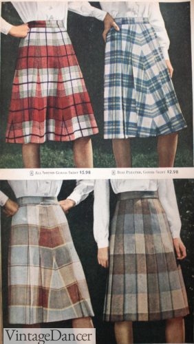 1940s plaid skirt women fashion 40s outfits winter