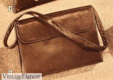 Vintage Elegant Shoulder Bag Handbag Trunk Eco Leather 80s 90s 