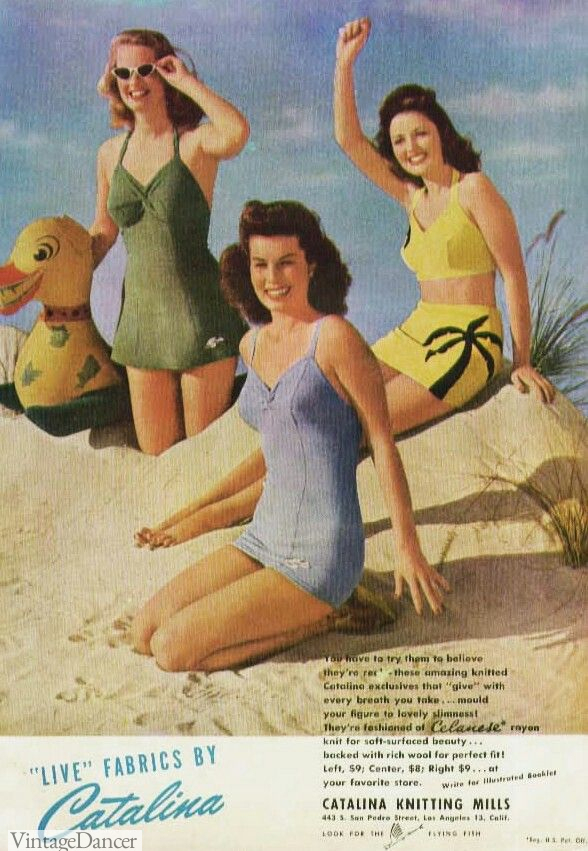 1940s Bathing Suits Swimsuits And Swimwear