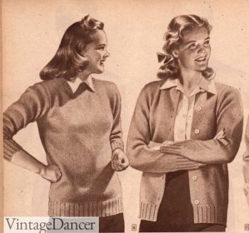 1940/'s Wartime Sweater with Bows