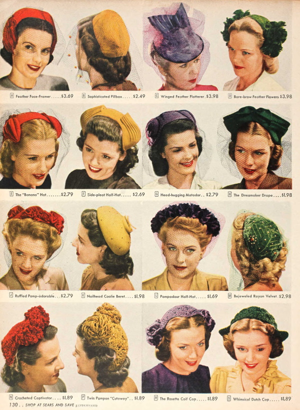 1940s Hats History - 20 Popular Women's Hat Styles