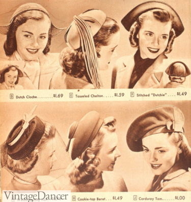 1944 small hats for teens