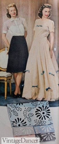 1944 peach vintage bridesmaid dress