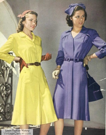 1940s winter fashion dresses