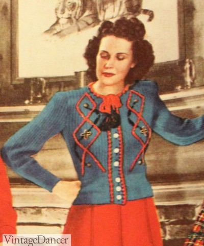 1940s women winter sweater