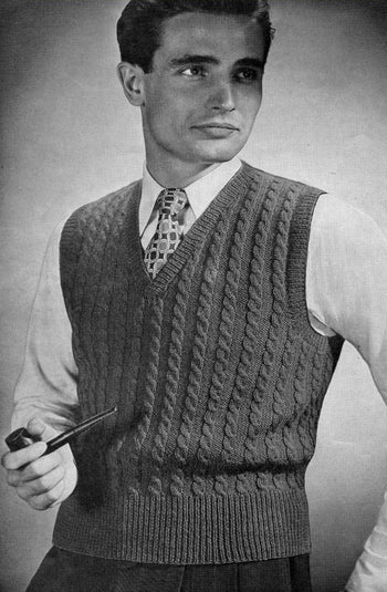 Men's Vintage Sweater Vest History 1910s, 1920s, 1930s, 1940s