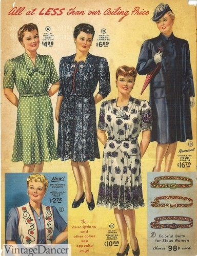 1940s plus size fashion dresses