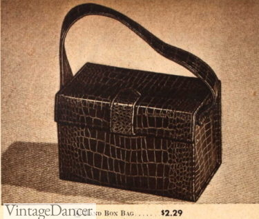 1945 alligator box Vanity purse