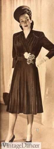 1945 Small V neck party dress