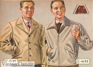 1940s gab jackets wiht button or zipper