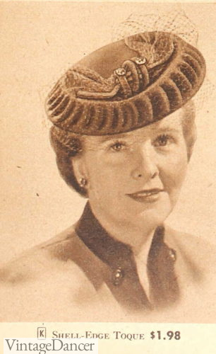 1940s toque hat for older women