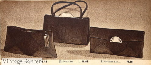 1945 corded purses with Lucite pulls