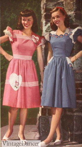 1940s girly dresses teen girls clothing fashion trends in summer