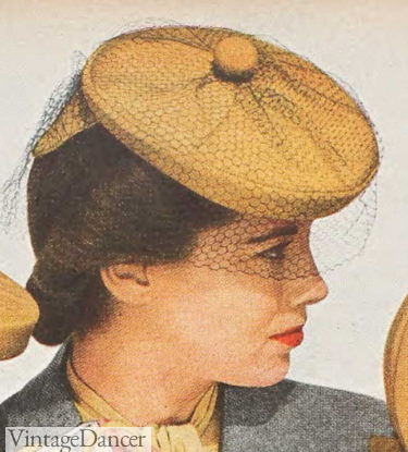 1945 bumper hat 1940s yellow hat