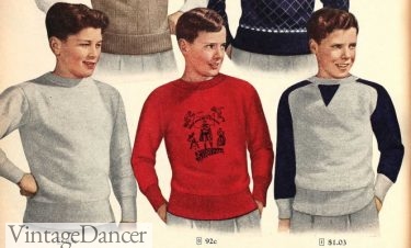 1940s boys sweatshirts