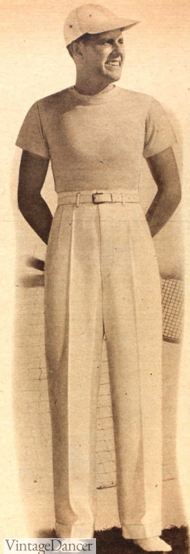 1946 men's all white tennis outfit