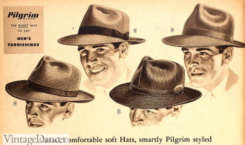 1940s men's cloth hats casual summer hats 1946