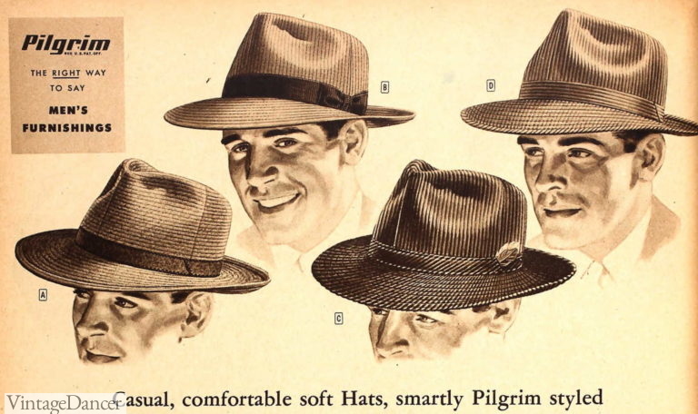 1940s Men's Hats: Vintage Styles, History, Buying Guide