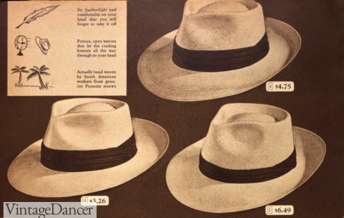 1940s men straw hats summer hat fashion