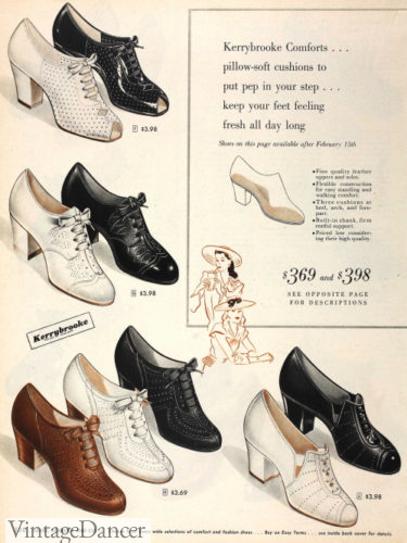 1940s shoes women. 1940s oxford shoes women 1940s at VintageDancer