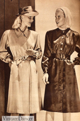 1940s women rain coats