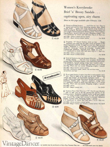 1940s summer sandals women girls teens footwear