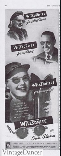 1940s sunglasses ad wilsonite