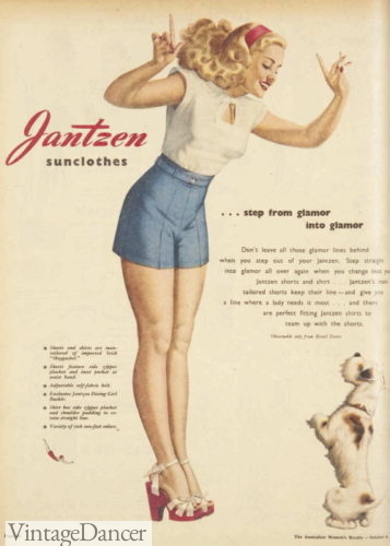 1940s Ladies Corduroy SLACKS Trousers 100% Cotton Brown Garconne