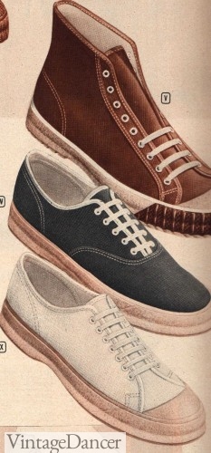 1940s tennis shoes or sneakers