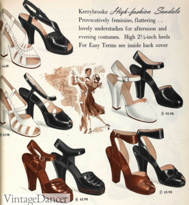 1940s evening shoes formal shoes cocktail shoes prom shoes