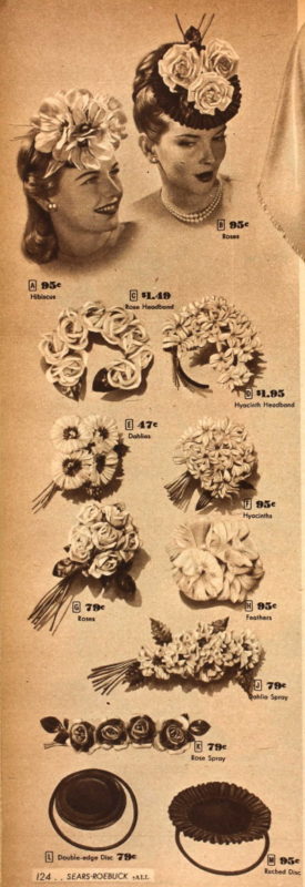 197 flowers for small hats or hairstyles