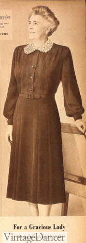 Elderly 70 80 older women's clothing 1940s dress