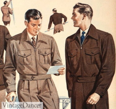 1940s men's workwear Battle jackets gab jackets