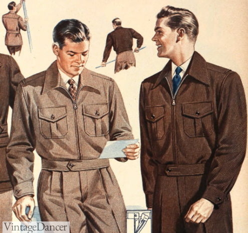 1940s Men's Coats and Jacket Styles & History