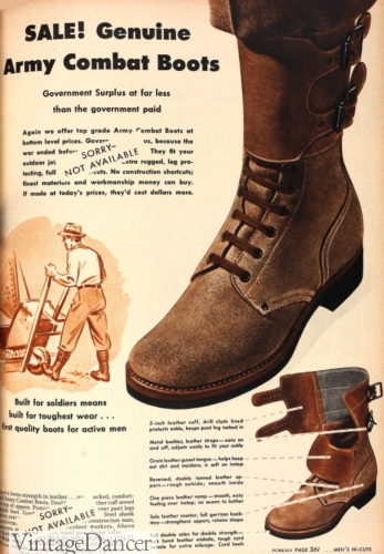 1947 Army surplus boots work boots
