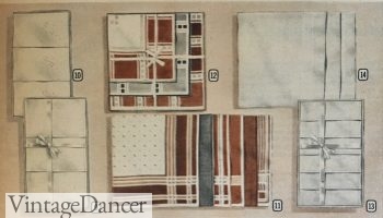 1947 men's white and border handkerchiefs