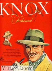1947 mens hat ad fedora handsome 1940 green fedora Knox hat ad
