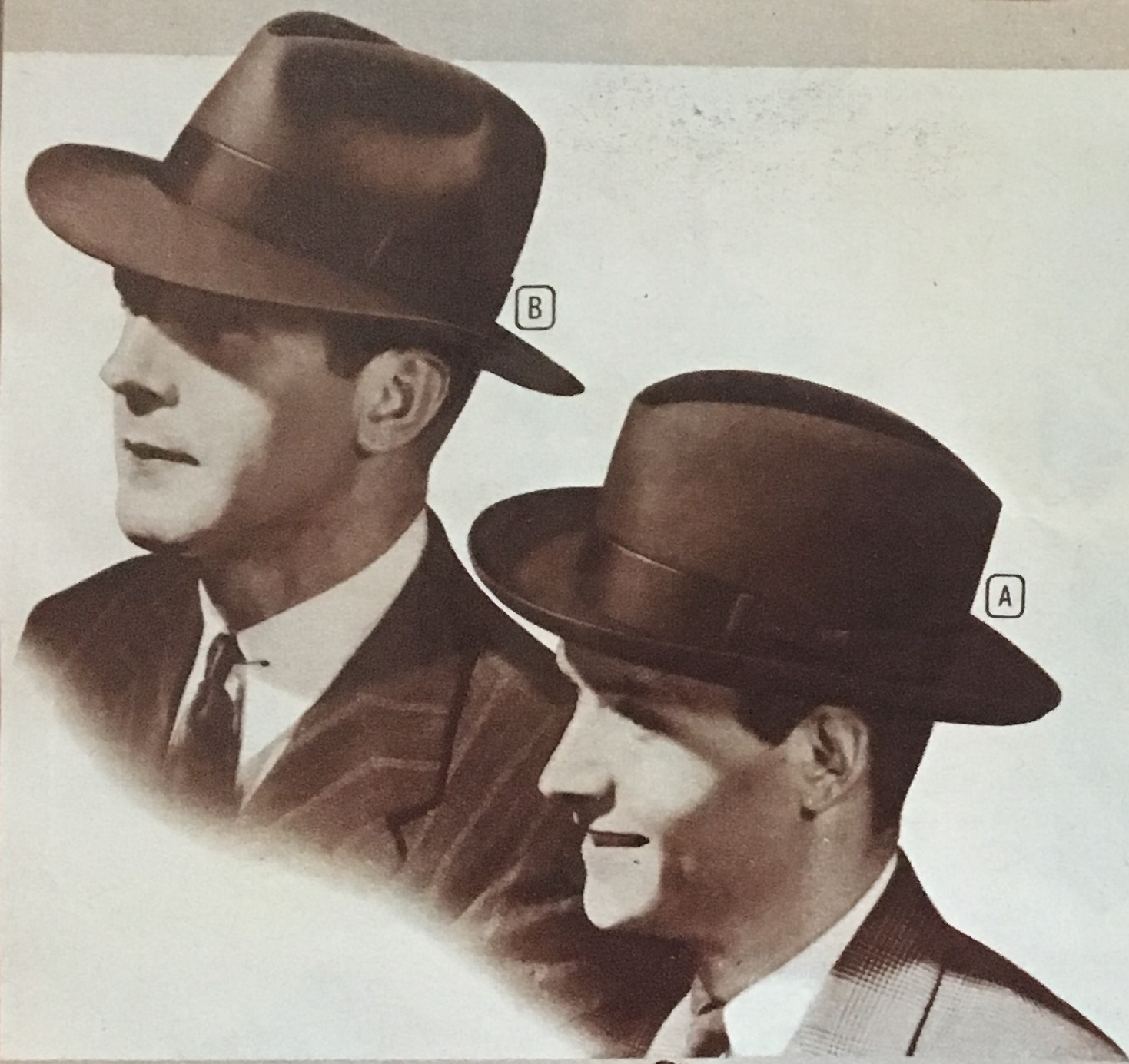 1940s Men S Hats Vintage Styles History Buying Guide   1947 Mens Homburg Fedora Hat 1 