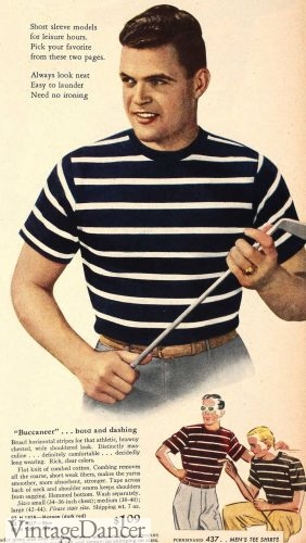 1947 blue and white stripe T shirt