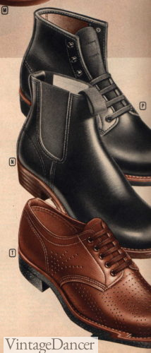 1940s mens Chelsea Boots mens dress boots 40s