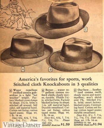 1940s men work hat
