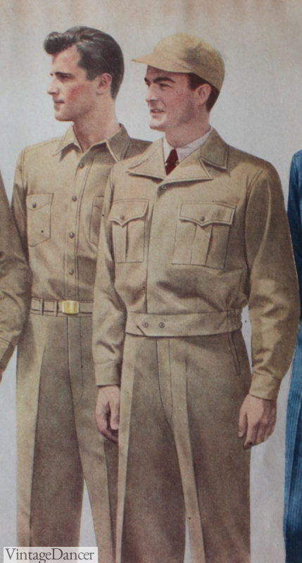 1940s Men's Work Clothes, Casual Wear