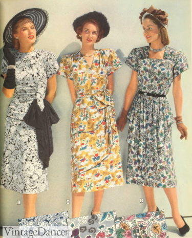 1947 peplum dresses 1940s spring outfits
