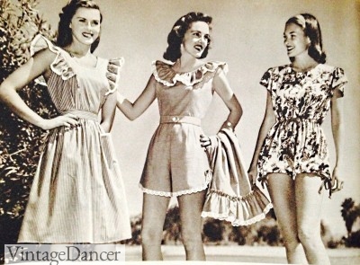 1940s playsuits