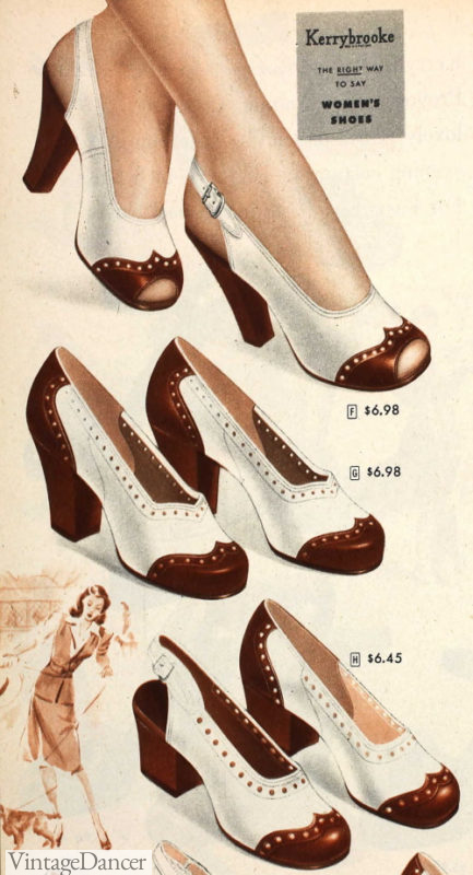 1940s Shoes Styles for Women History