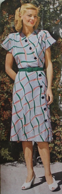 1940s button down dress